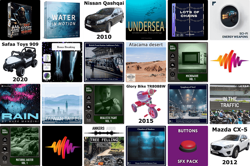 22 great new sound libraries: Aquatic creativity, toy vehicles, South American deserts, British trains, morgues, and more!