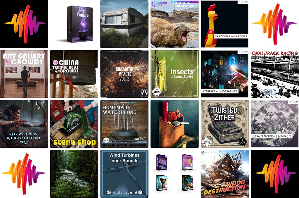 20 great new sound libraries: Antarctic soundscapes, Chinese temples, art galleries, wind turbine interiors, homemade waterphones, racetracks, and much more!