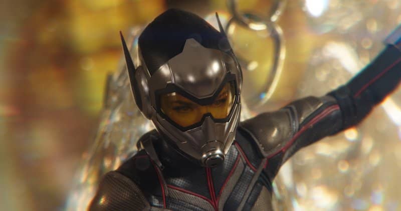 The Wasp looks up intensely in a microscopic state.