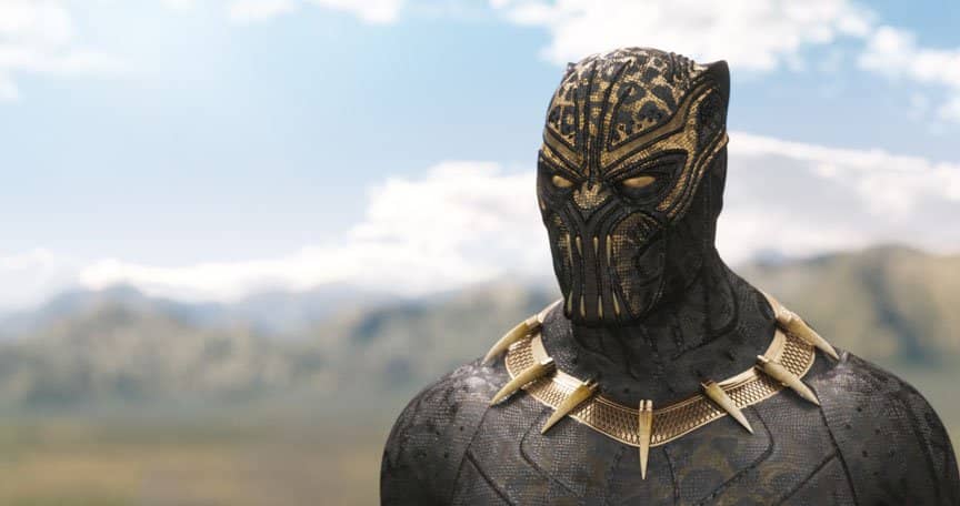 The Killmonger's suit has leopard spots and a tooth necklace