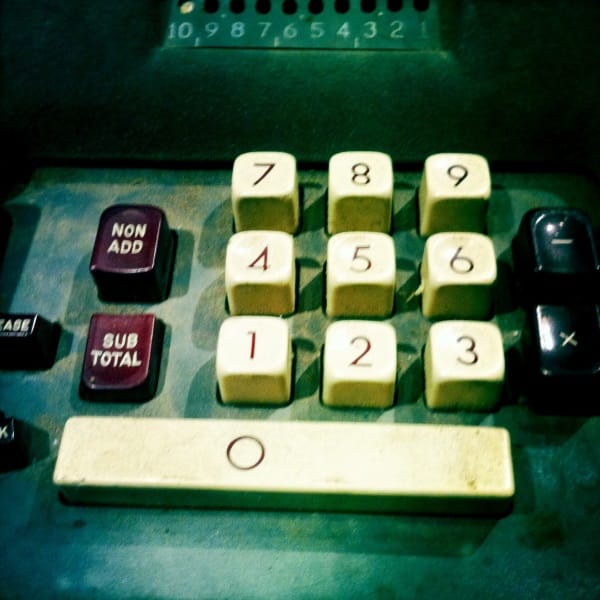 Remington Rand Adding Machine Mechanical Input Sound Effects Library