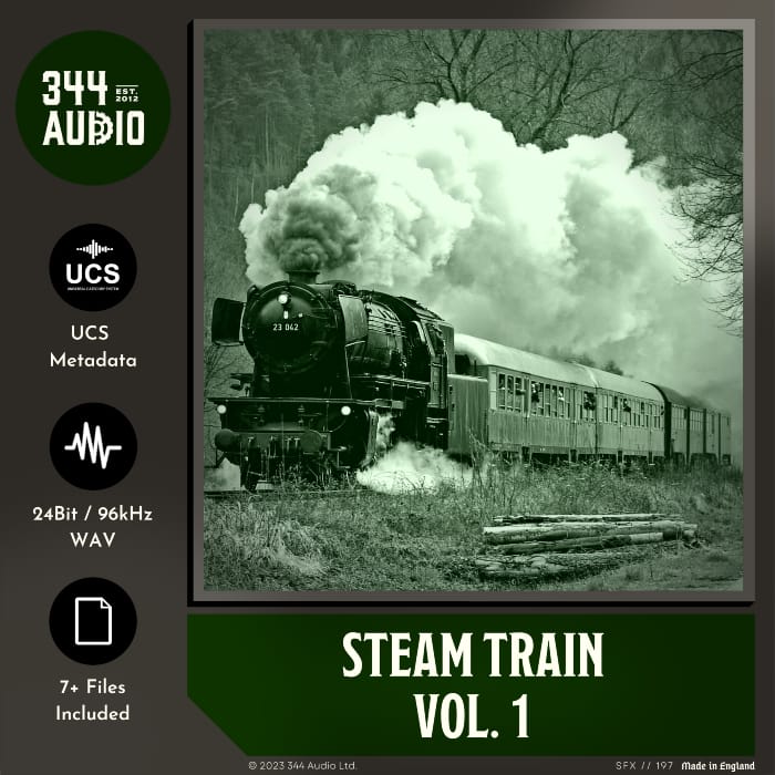 Steam Train Vol. 1 Train Sound Effects Library