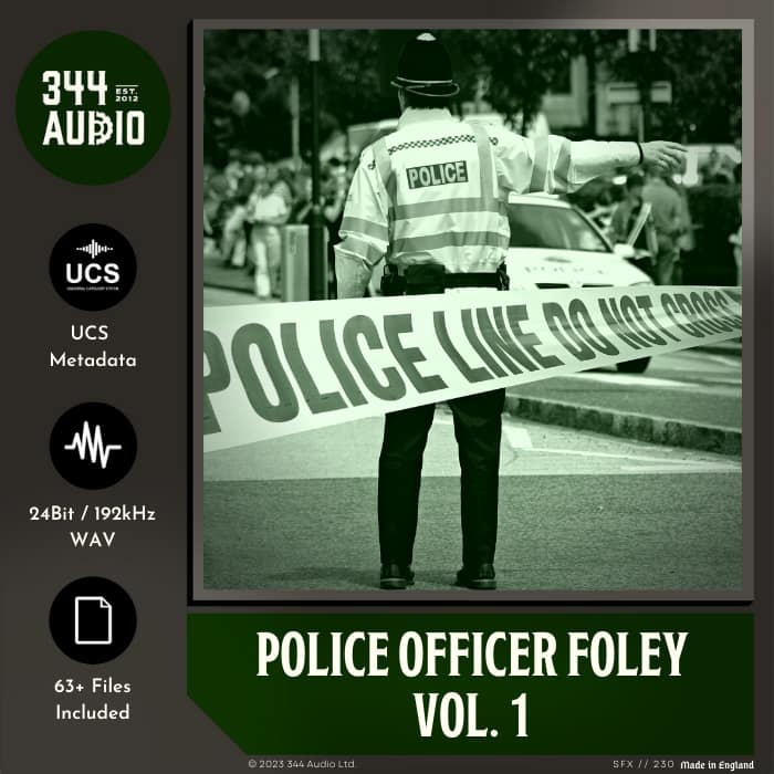 Police Officer Foley Vol. 1 Police Sound Effects Library