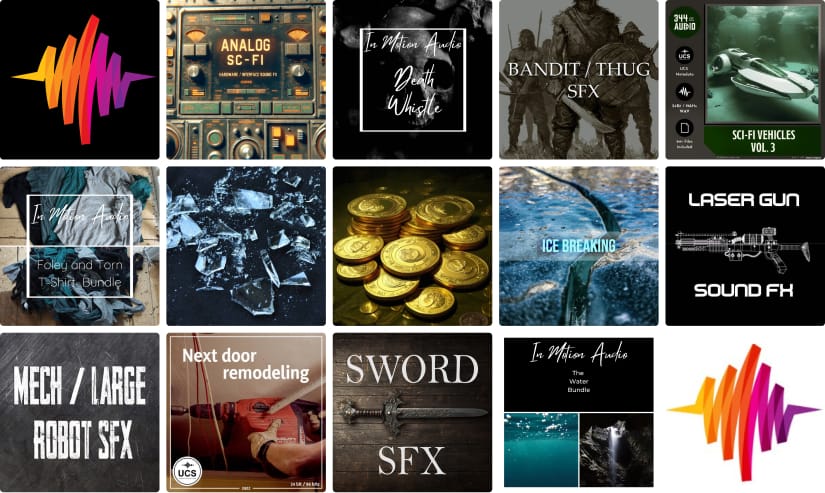 13 great new sound libraries: Aztec death whistles, sword fighting, smashing glass, analog sci-fi hardware, mechs and robots, and more!