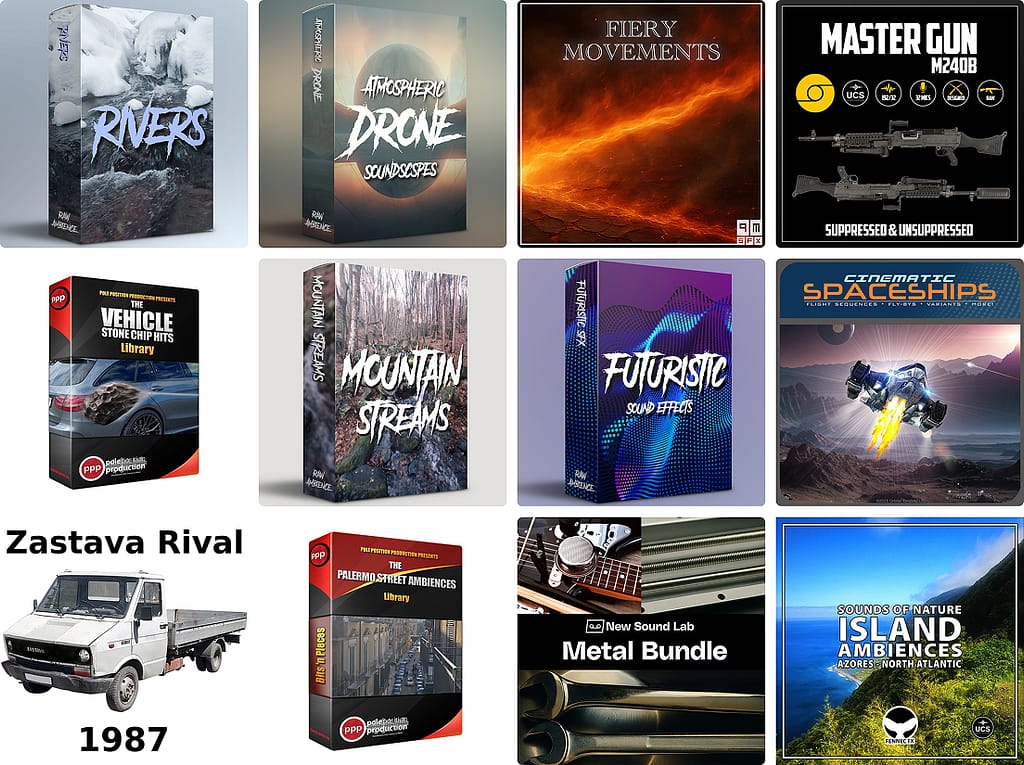 13 great new sound libraries: vehicle impacts, atmospheric drones, cinematic spaceships, Italian streets, Portuguese shores, and much more