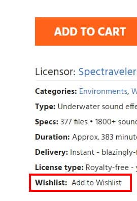 Add sound effects to your wishlist