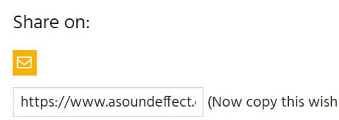 How to share your sound effects wishlist