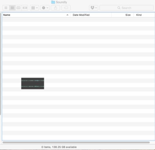 Drag clip into folder.