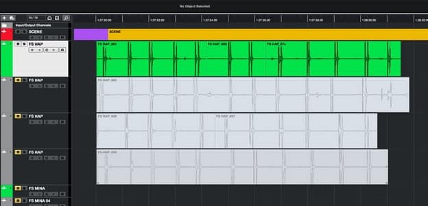 Foley audio file editing