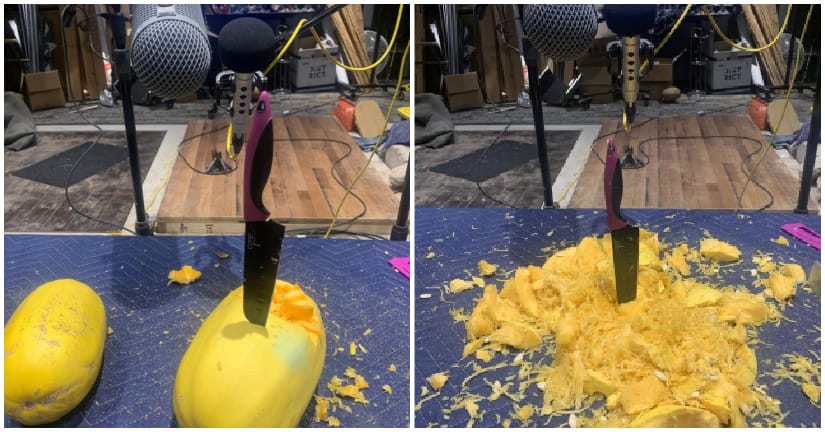 Foley sound effects collage - before and after