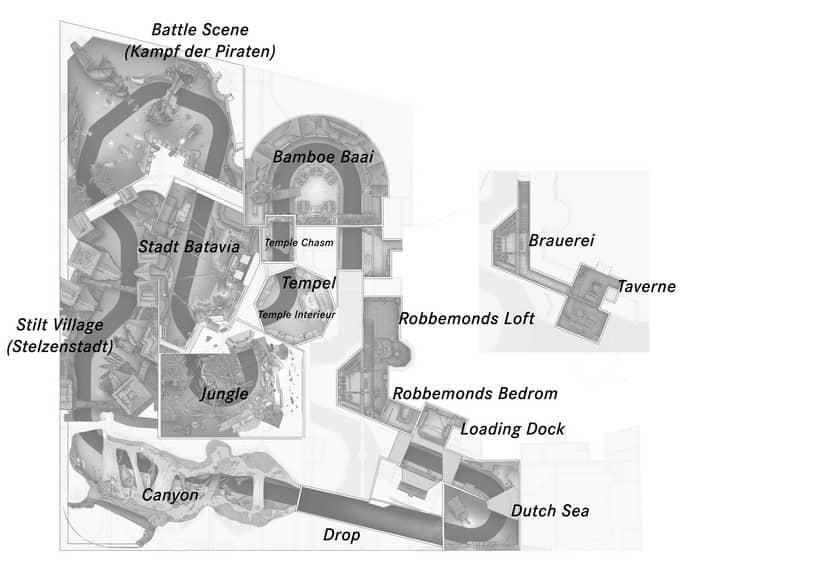  ‘Pirates in Batavia’ amusement park ride sound floor plan