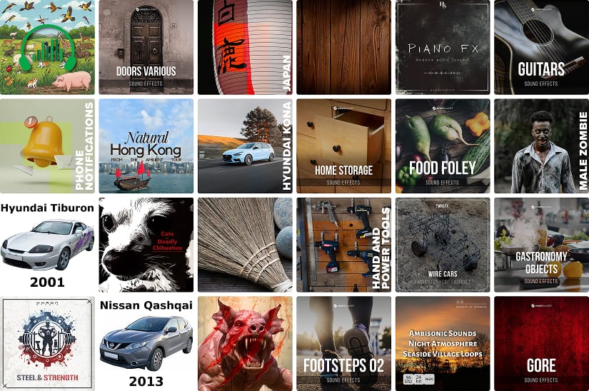 24 great new sound effects libraries: Deadly chihuahuas, gruesome zombies, gym workouts, demonic pigs, squeaking households, culinary events, and much more!