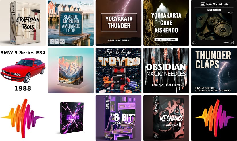 13 great new sound libraries: Obsidian needles, ancient cave ambiences, robotic mechanisms, chilling risers, pure thunder, and more