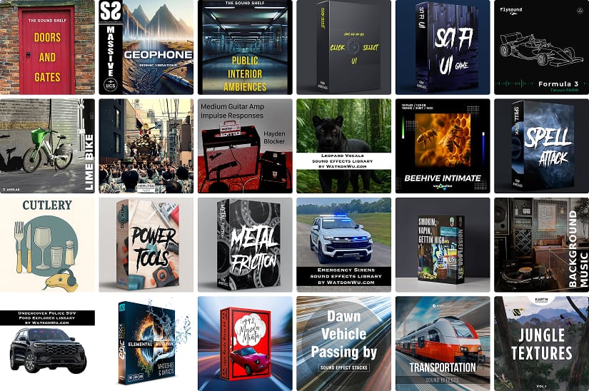 24 great new sound libraries: Emergency sirens, elemental mutations, sleek leopards, Formula 3 engine roars, Japanese festivals, inside beehives, visiting kushtopia, and so much more